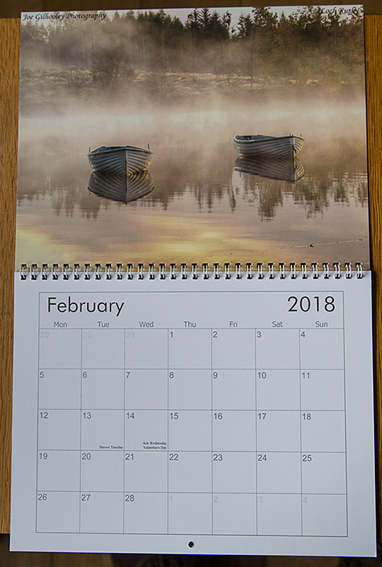 FEBRUARY 2018 Scottish Calendar - Loch Rusky