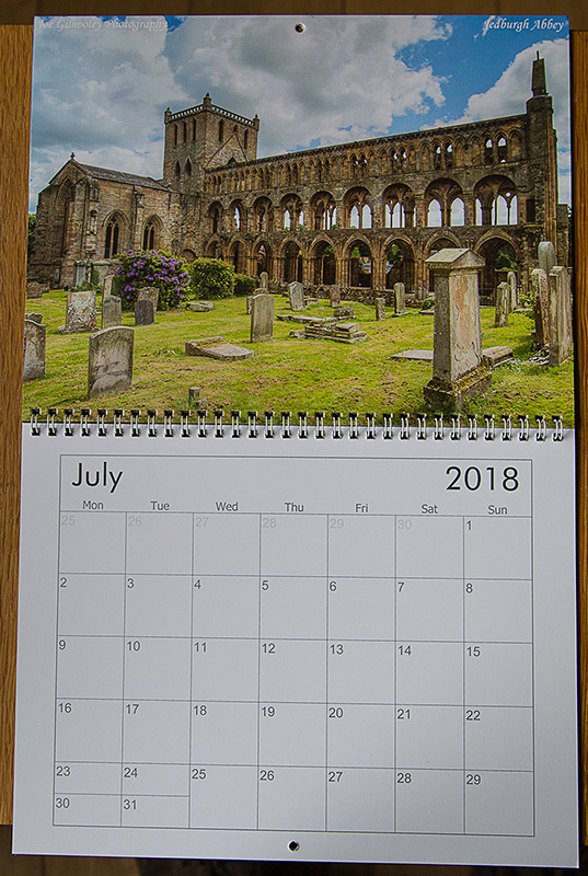 JULY 2018 Scottish Calendar - Jedburgh Abbey