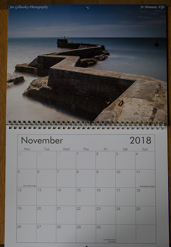 NOVEMBER 2018 Scottish Calendar - St Monans, Fife