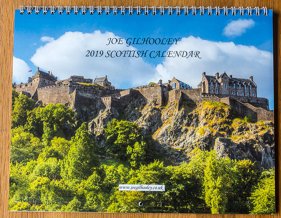 Joe Gilhooley 2019 Calendar - The cover - Edinburgh Castle