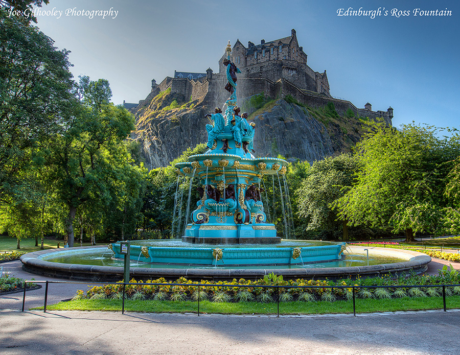 Joe Gilhooley 2019 Scottish Calendar - December - Edinburgh's Ross Fountain