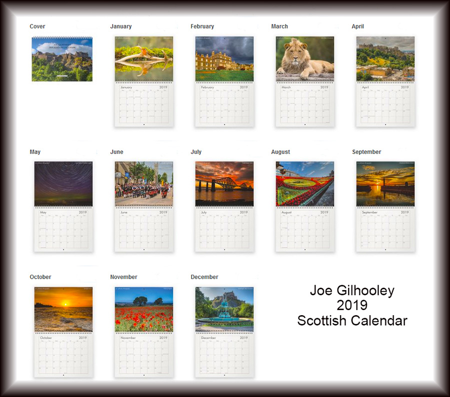 Joe Gilhooley 2019 Scottish Calendar - The Months