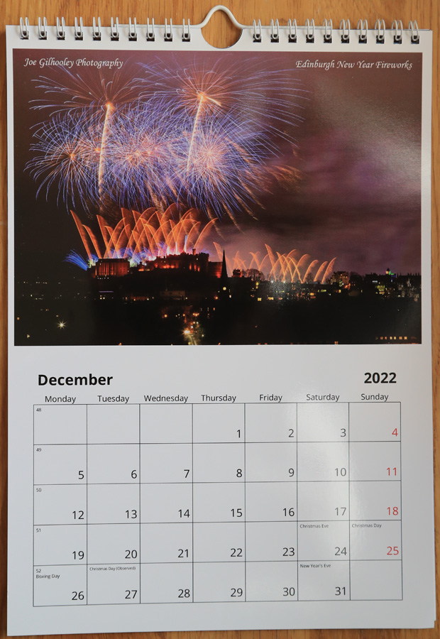 2022  Scottish Calendar