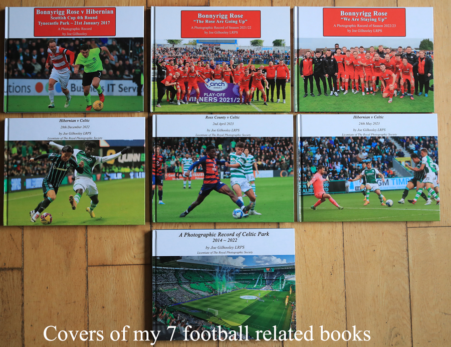 Covers of my 7 Football related photo books