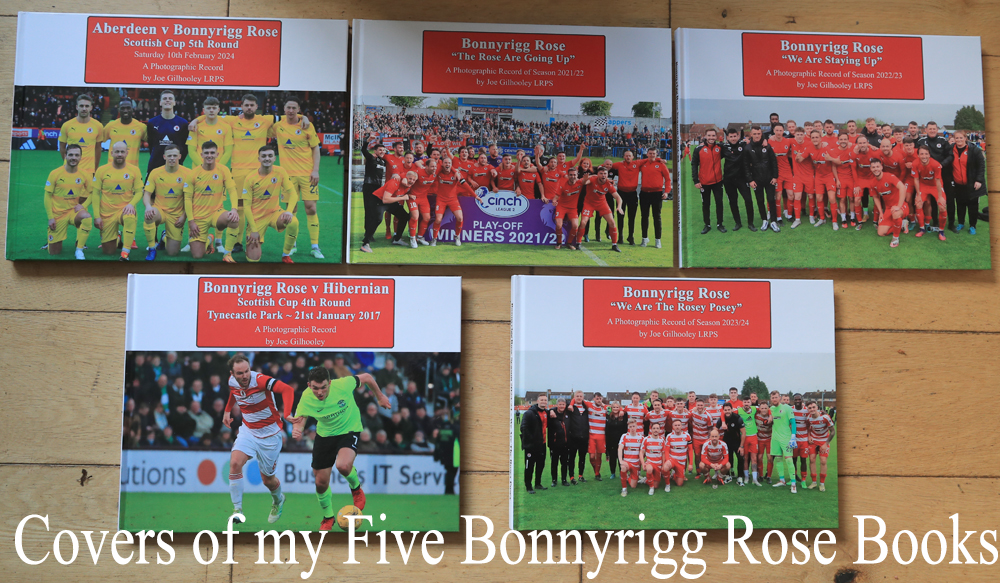 Covers of my four Bonnyrigg Rose Books