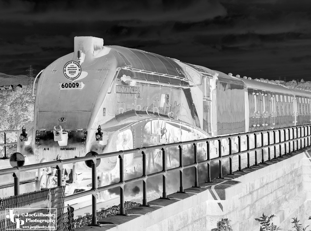 Union of South Africa 60009 Steam Train on Borders Railway crossing Lothian Bridge