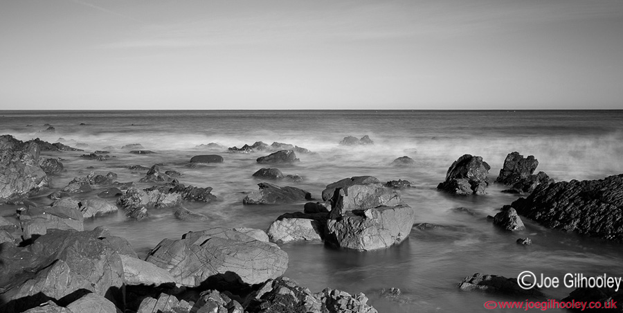 Tide over rocky shore at Burnmouth