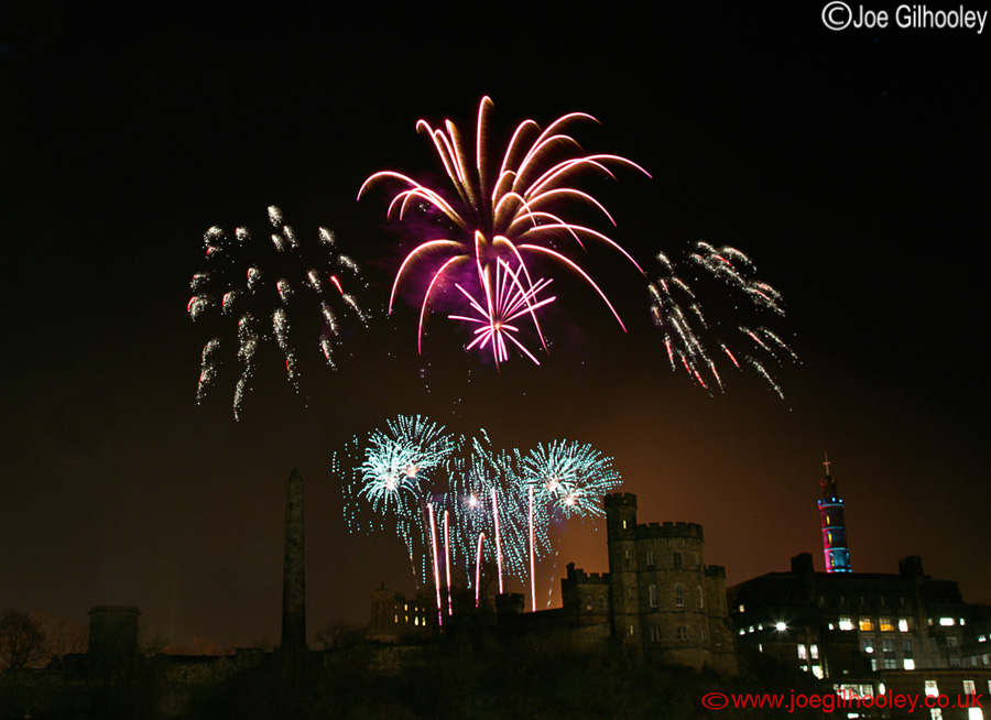 Fireworks Calton Hill - Torchlight Procession - 30th December 2014