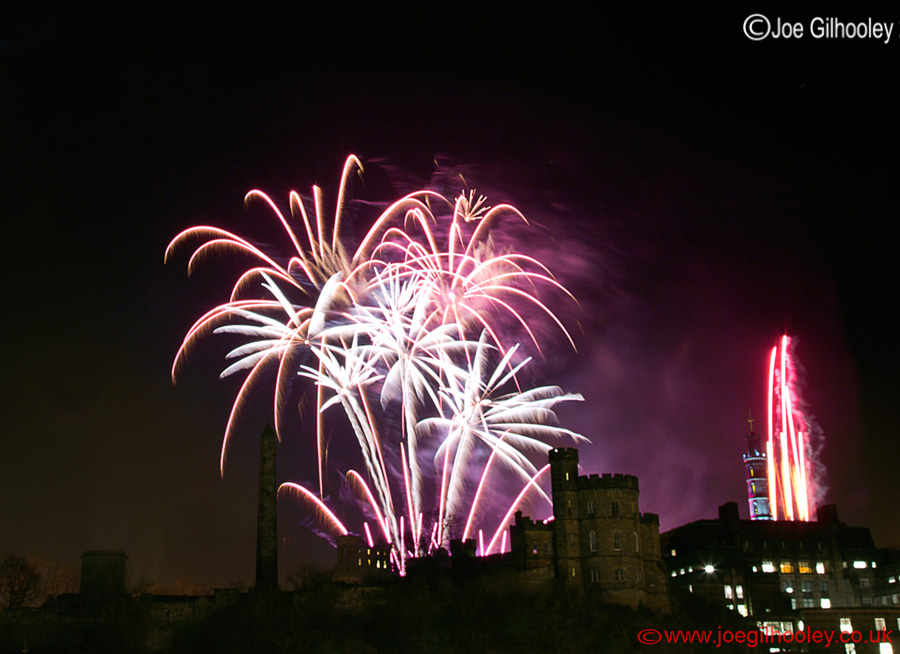 Fireworks Calton Hill - Torchlight Procession - 30th December 2014