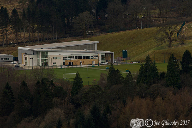 Celtic Training Ground - from top of Campsie Hills about a mile away - not cropped in (100-400 lens on a tripod)