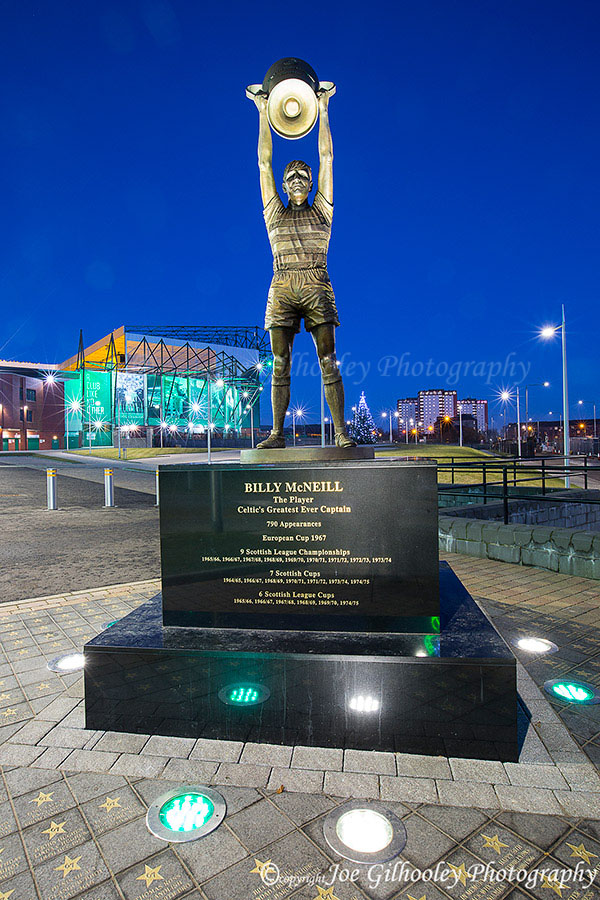 Celtic Park and The Celtic Way Billy McNeill statue