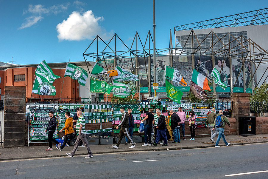 Celtic Park - flags flying in wind took my attention