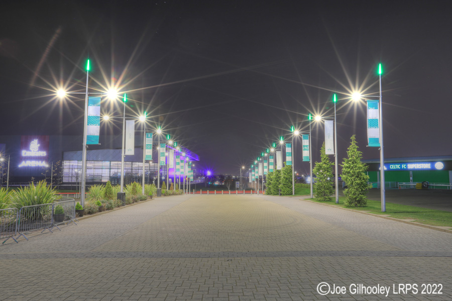 Looking down The Celtic Way at Celtic Park