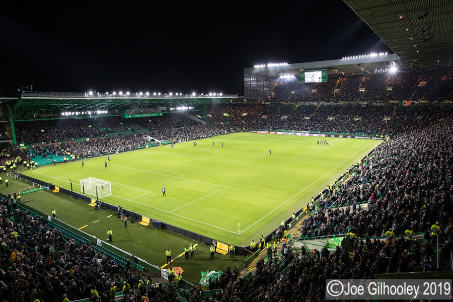 Celtic Park - view from my season ticket seat in upper stand second row.
