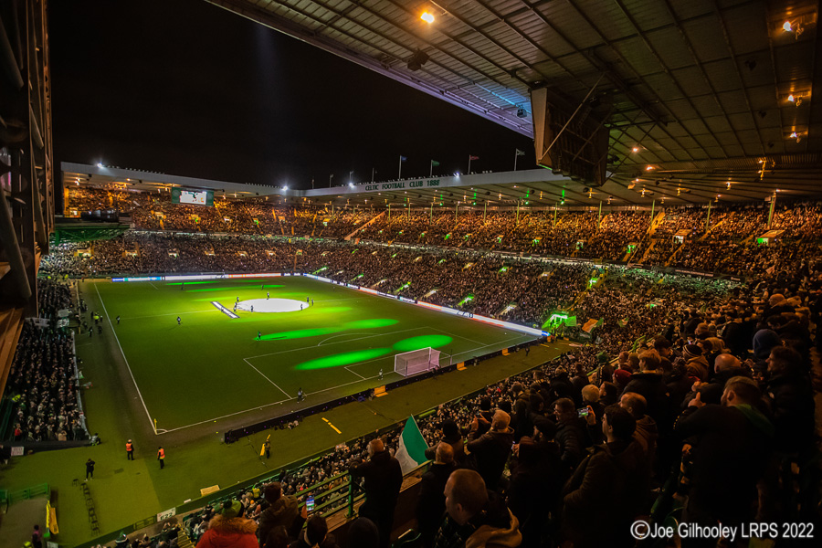 Celtic Park - light show v Bodo Glimt
