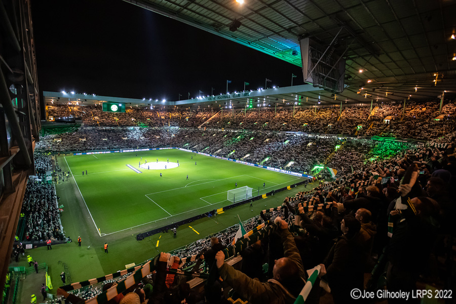 Celtic Park - light show v Bodo Glimt
