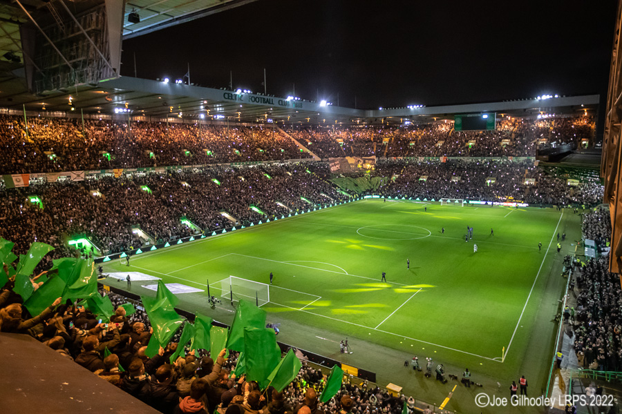 Celtic Park - light show v Rangers
