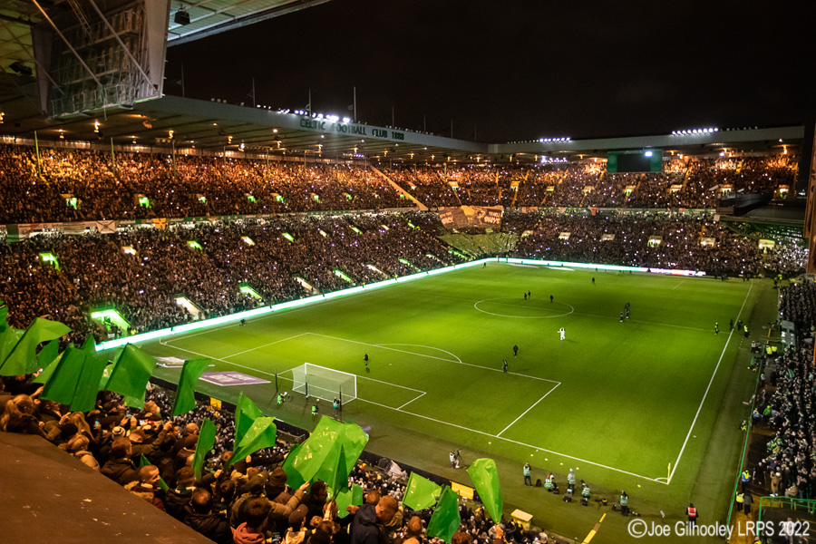 Celtic Park - light show v Rangers
