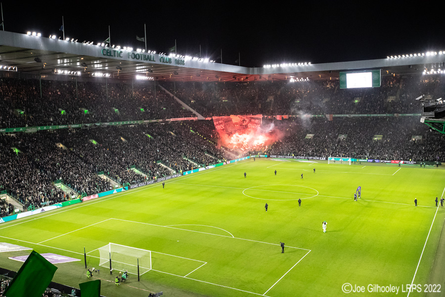 Celtic Park - light show v Rangers
