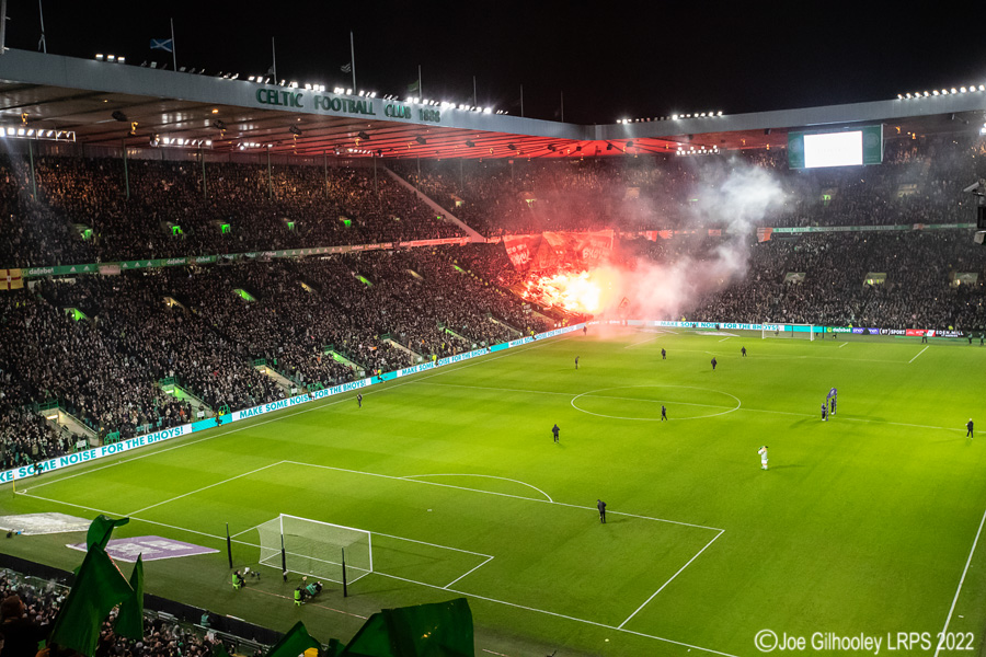 Celtic Park - light show v Rangers

