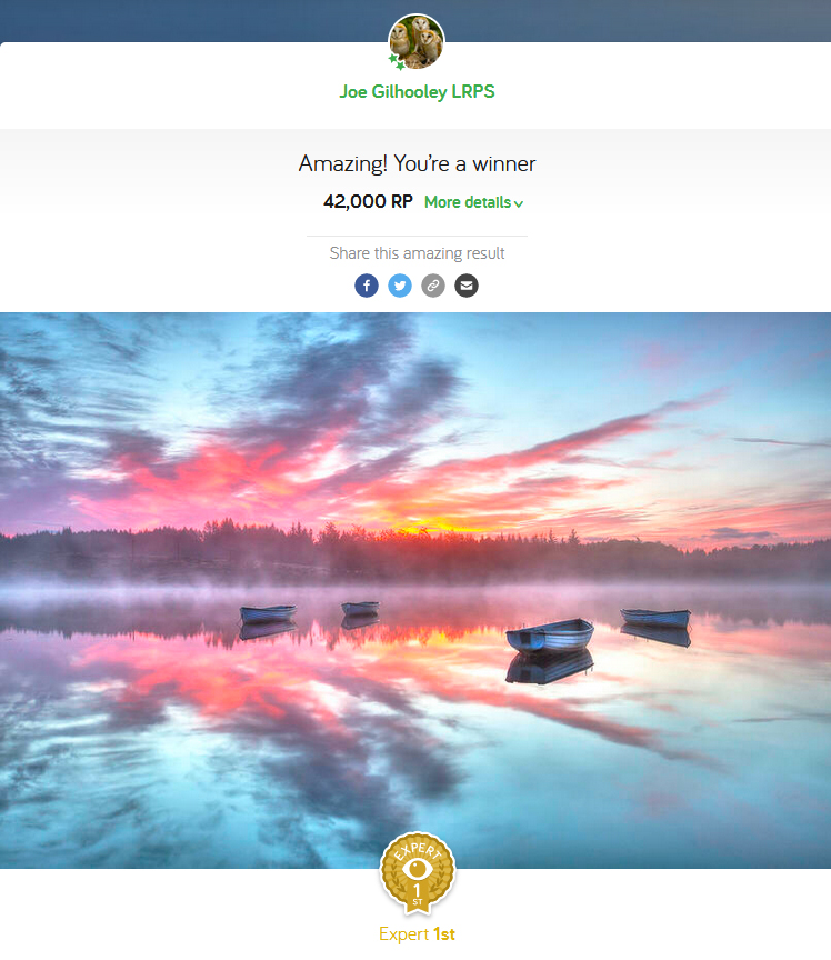 First place in Photocrowd in Association with PhotoPlas Canon Magazine themed Minimalist Landscapes