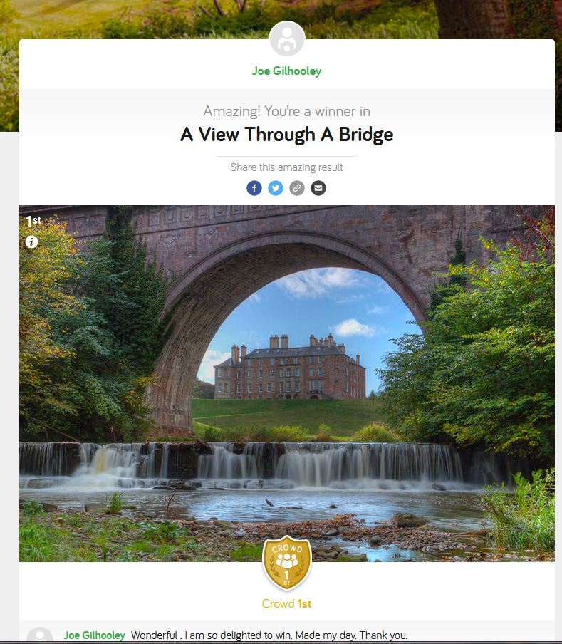 Winner Photo Crowd Competition "View Through A Bridge" June 2021