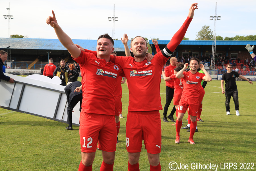 Cowdenbeath v Bonnyrigg Rose . The full time celebrations 