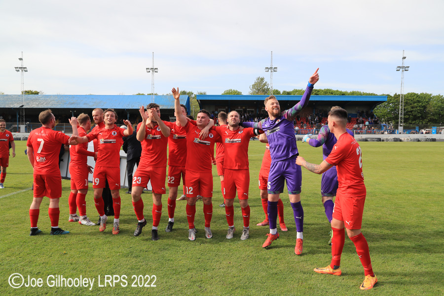 Cowdenbeath v Bonnyrigg Rose . The full time celebrations 