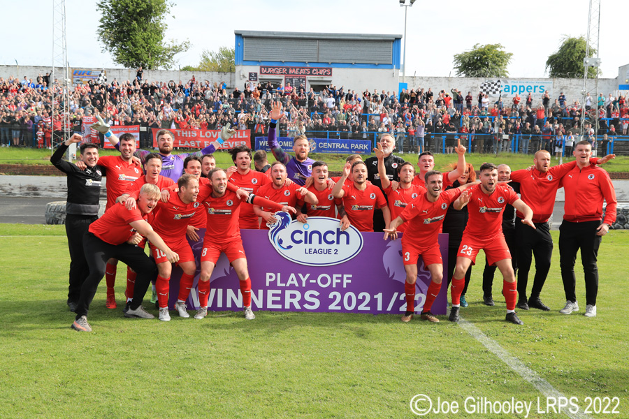 Cowdenbeath v Bonnyrigg Rose . The full time celebrations 