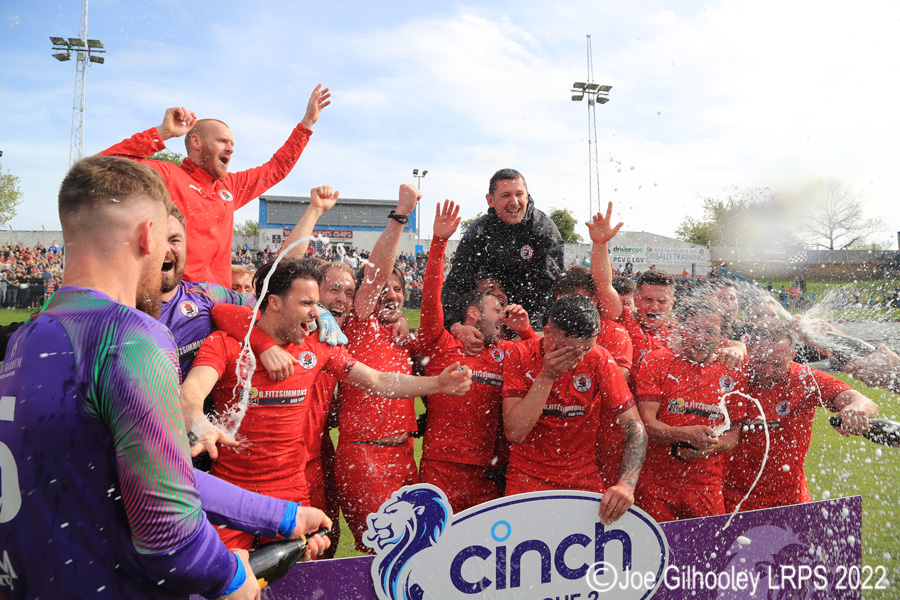 Cowdenbeath v Bonnyrigg Rose . The full time celebrations 