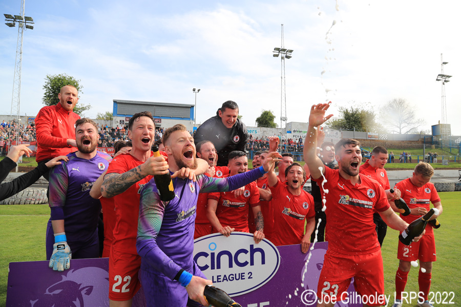 Cowdenbeath v Bonnyrigg Rose . The full time celebrations 
