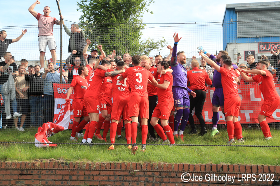 Cowdenbeath v Bonnyrigg Rose . The full time celebrations 