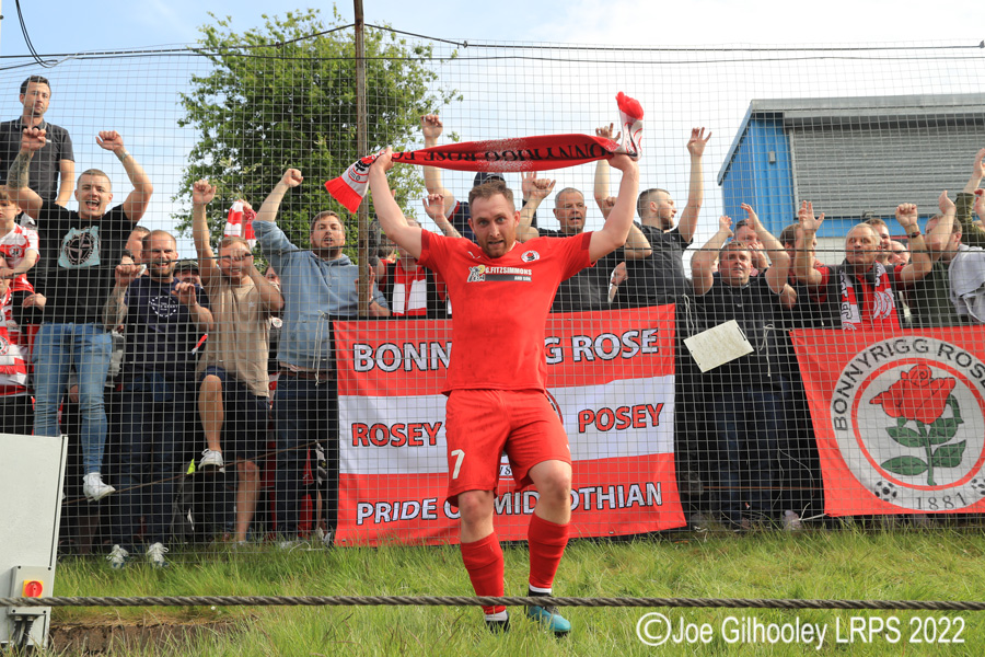 Cowdenbeath v Bonnyrigg Rose . The full time celebrations 