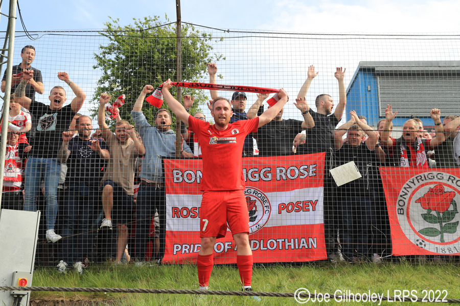 Cowdenbeath v Bonnyrigg Rose . The full time celebrations 