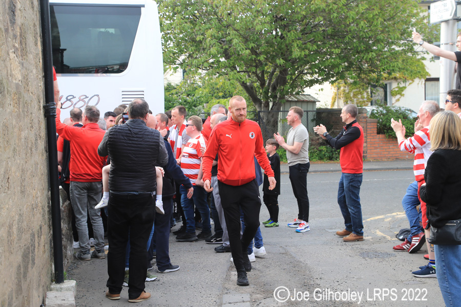 Cowdenbeath v Bonnyrigg Rose . The full time celebrations 