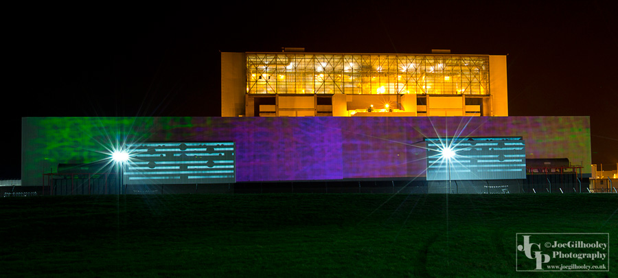 Dunbar SciFest 2016 - Torness Nuclear Power Station projected light display