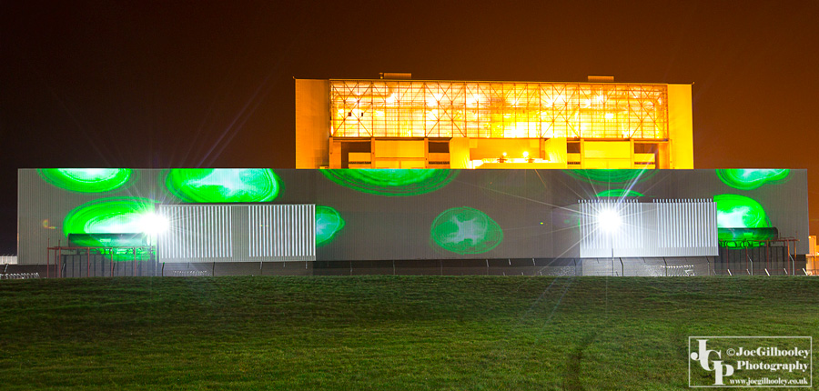 Dunbar SciFest 2016 - Torness Nuclear Power Station projected light display