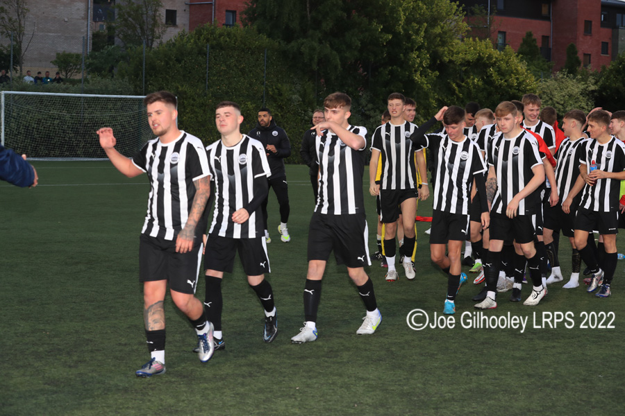 Bonnyrigg Rose Under 20s v Dunipace Under 20s Dunipace receiving the Challenge Cup Trophy