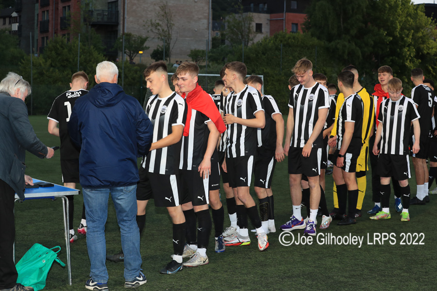 Bonnyrigg Rose Under 20s v Dunipace Under 20s Dunipace receiving the Challenge Cup Trophy