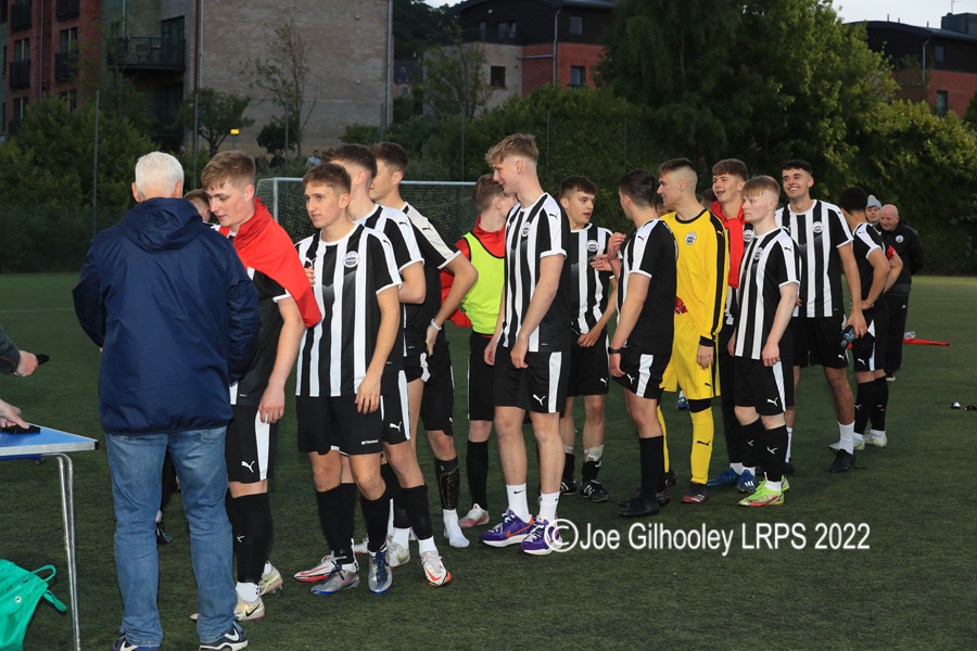 Bonnyrigg Rose Under 20s v Dunipace Under 20s Dunipace receiving the Challenge Cup Trophy