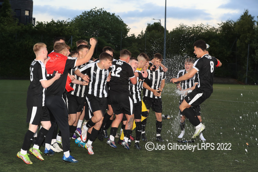 Bonnyrigg Rose Under 20s v Dunipace Under 20s Dunipace receiving the Challenge Cup Trophy