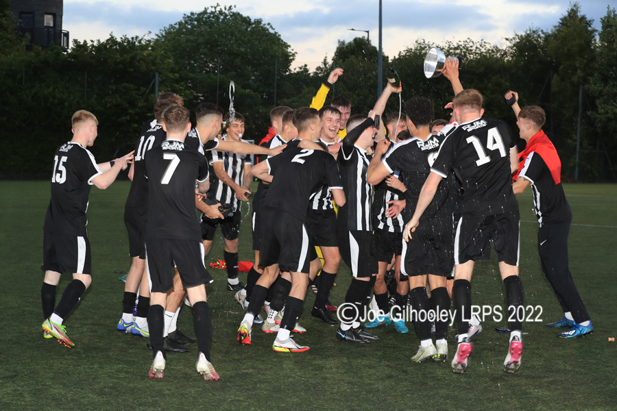 Bonnyrigg Rose Under 20s v Dunipace Under 20s Dunipace receiving the Challenge Cup Trophy