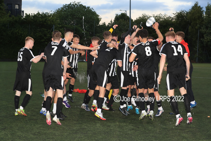 Bonnyrigg Rose Under 20s v Dunipace Under 20s Dunipace receiving the Challenge Cup Trophy