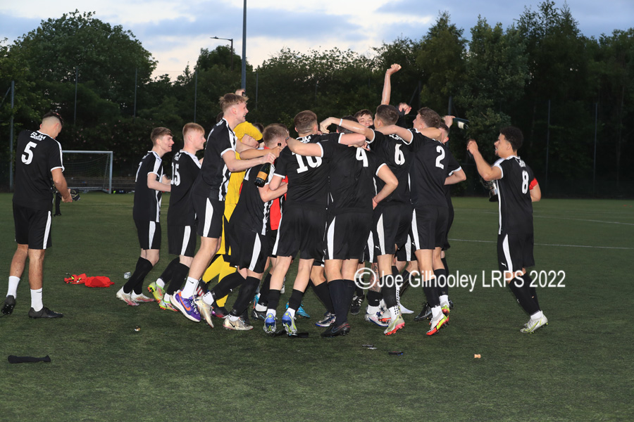 Bonnyrigg Rose Under 20s v Dunipace Under 20s Dunipace receiving the Challenge Cup Trophy