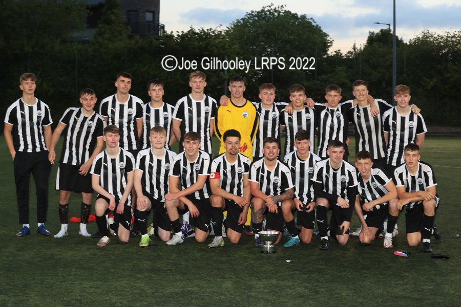 Bonnyrigg Rose Under 20s v Dunipace Under 20s Dunipace receiving the Challenge Cup Trophy