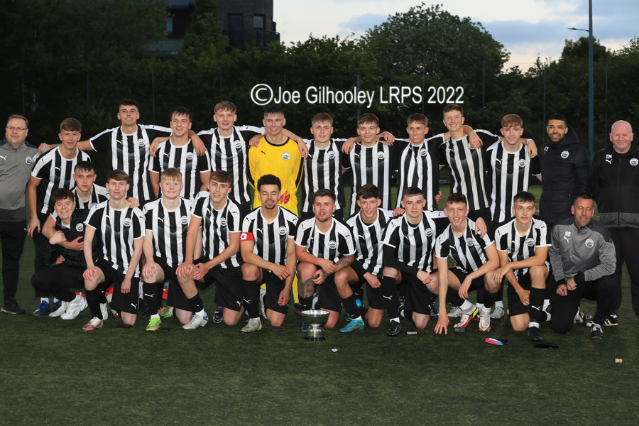 Bonnyrigg Rose Under 20s v Dunipace Under 20s Dunipace receiving the Challenge Cup Trophy