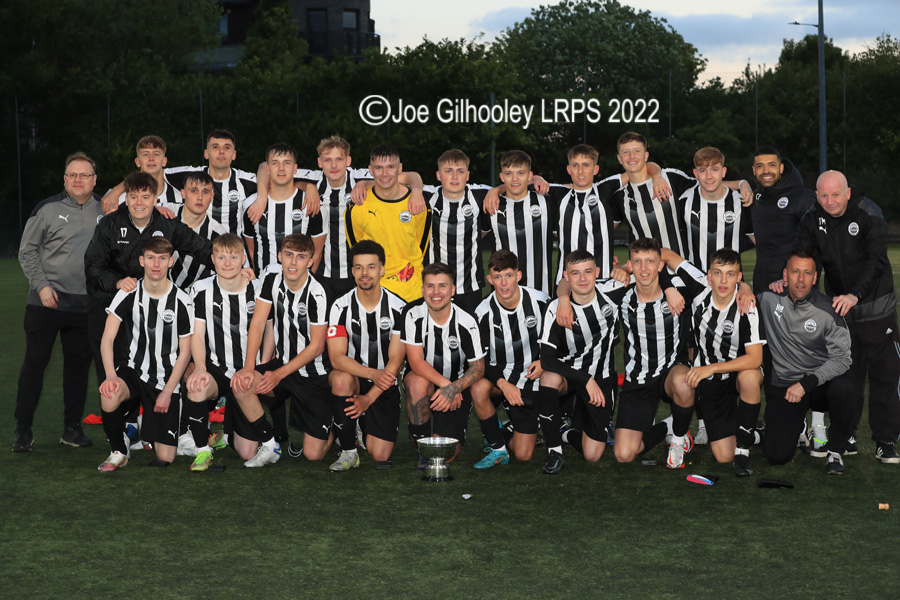 Bonnyrigg Rose Under 20s v Dunipace Under 20s Dunipace receiving the Challenge Cup Trophy