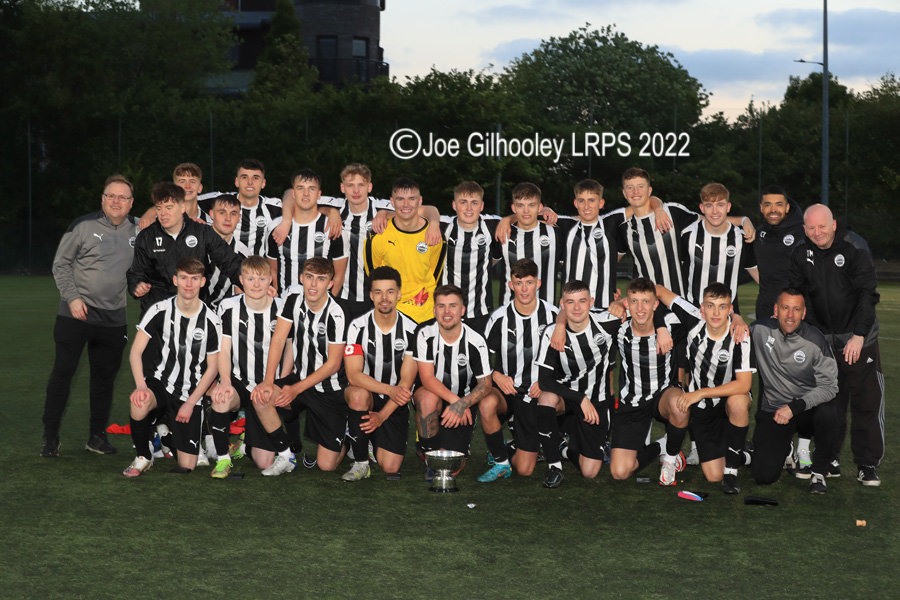Bonnyrigg Rose Under 20s v Dunipace Under 20s Dunipace receiving the Challenge Cup Trophy