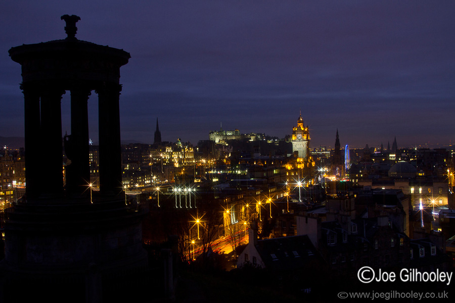 Edinburgh by Night from Calton Hill - 25th November 2013 - from Calton Hill