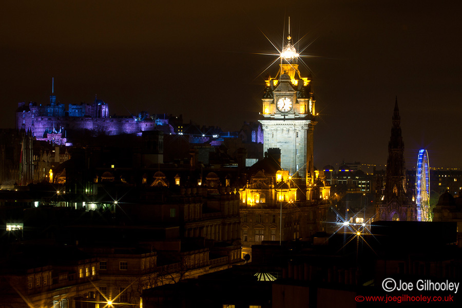 Edinburgh by Night from Calton Hill - 26th December 2013 - from Calton Hill